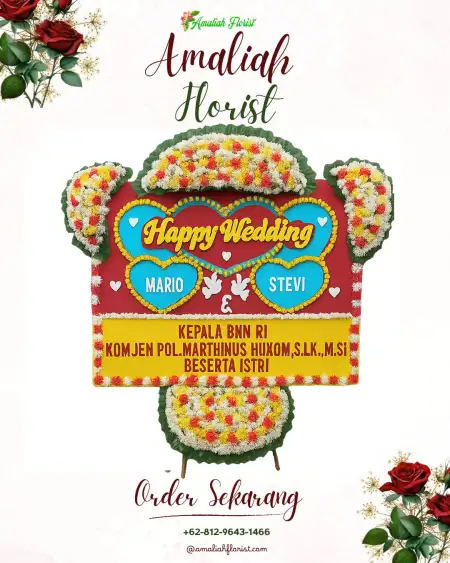 Papan Bunga Pernikahan Banda Alam